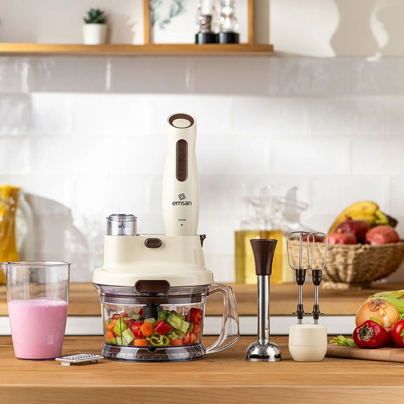 Emsan Nostalji 2837H Mutfak Robotu Krem