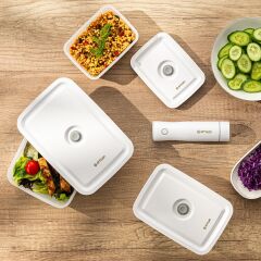 Emsan Freshlock Vakum Makineli 3'lü Saklama Kabı Beyaz