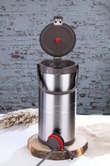 Cooker CKR2009 4.5 Lt Çift Katlı Paslanmaz Çelik Pompalı Termos 4.5 LİTRE - Kahverengi