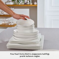 Karaca Red Carpet Collection Fine Pearl Extra Nish 58 Parça 12 Kişilik Yemek Takımı Platin