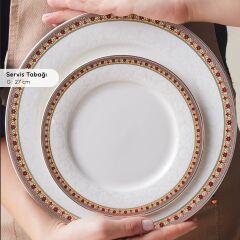 Karaca Elegance Bone Suzan 24 Parça 6 Kişilik Yemek Takımı