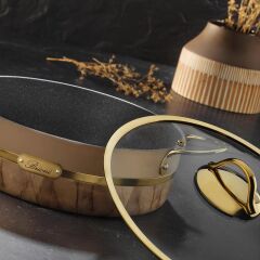 Brioni Selection Plus 28 Cm Basık Tencere - Krem