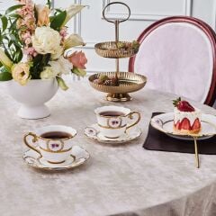 Karaca Royal Bone Elizabeth 2 Kişilik Çay Fincanı