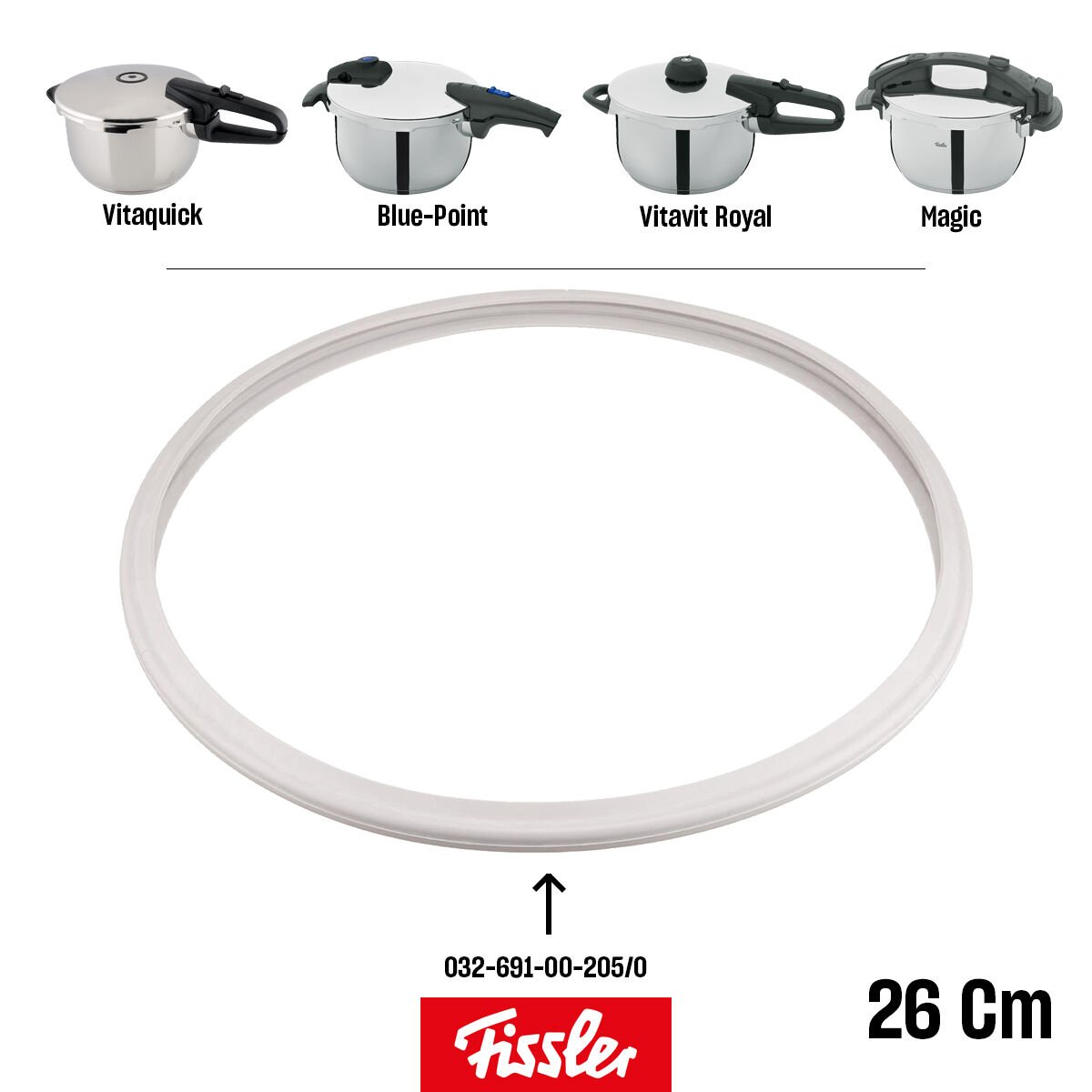 Fissler Düdüklü Tencere Orijinal Kapak Lastiği 26 cm - Eski Model