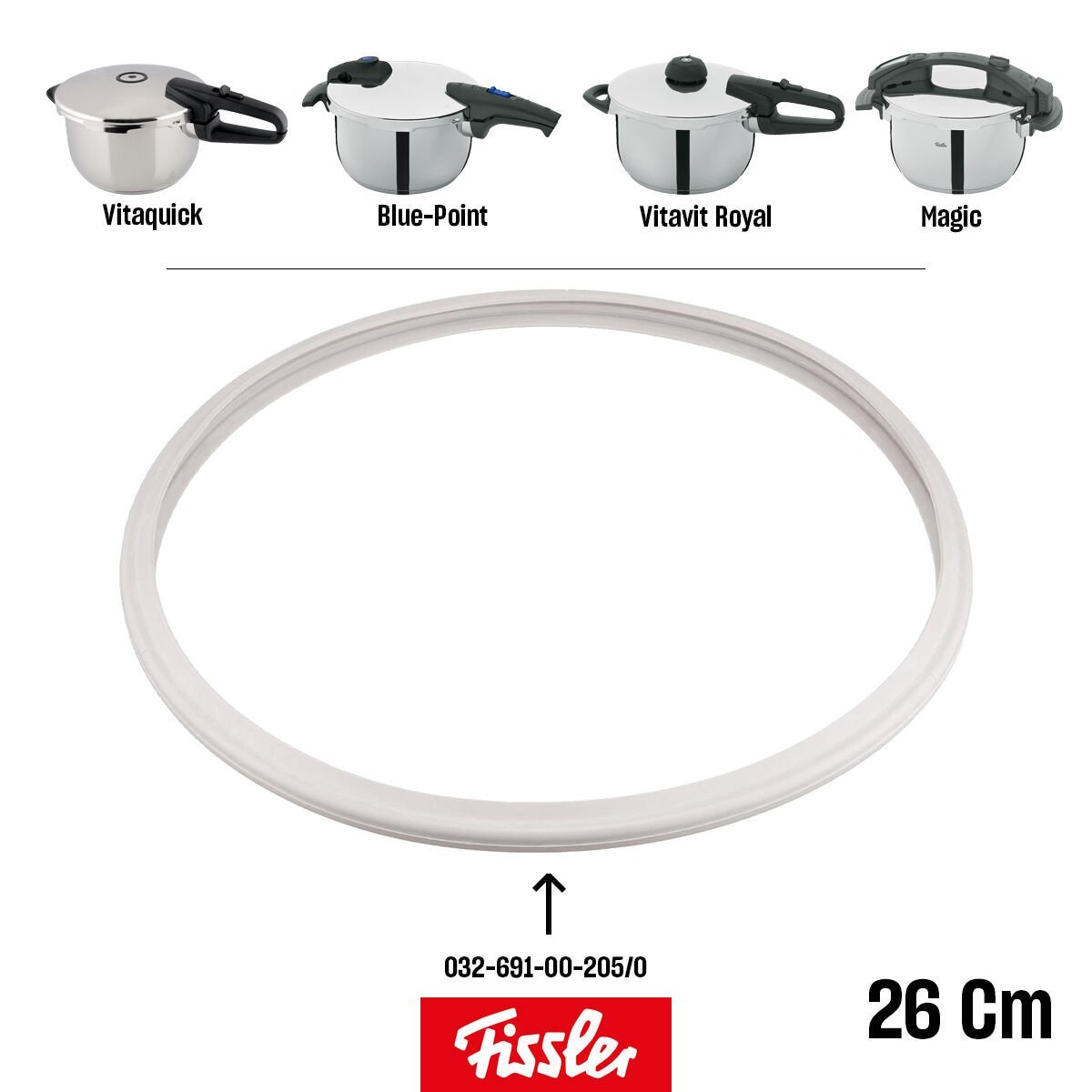 Fissler Düdüklü Tencere Orijinal Kapak Lastiği 26 cm - Eski Model