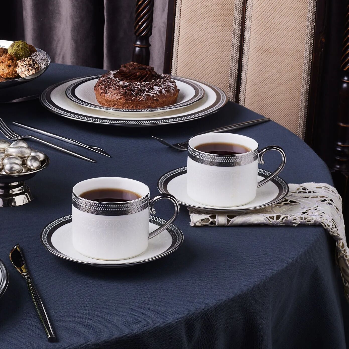 Karaca Royal Bone Kate 2 Kişilik Çay Fincan Takımı