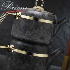 Brioni Royal Stone Çaydanlık Takımı - Kumtaşı/Altın