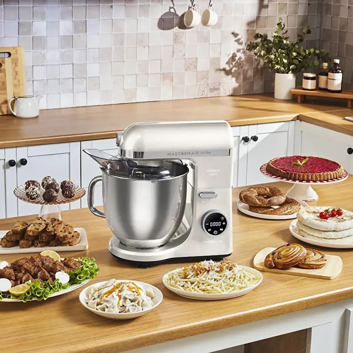 Karaca Mastermaid Chef Ultra D2000W Dijital Ekranlı Hamur Yoğurma Makinesi Starlight 7L