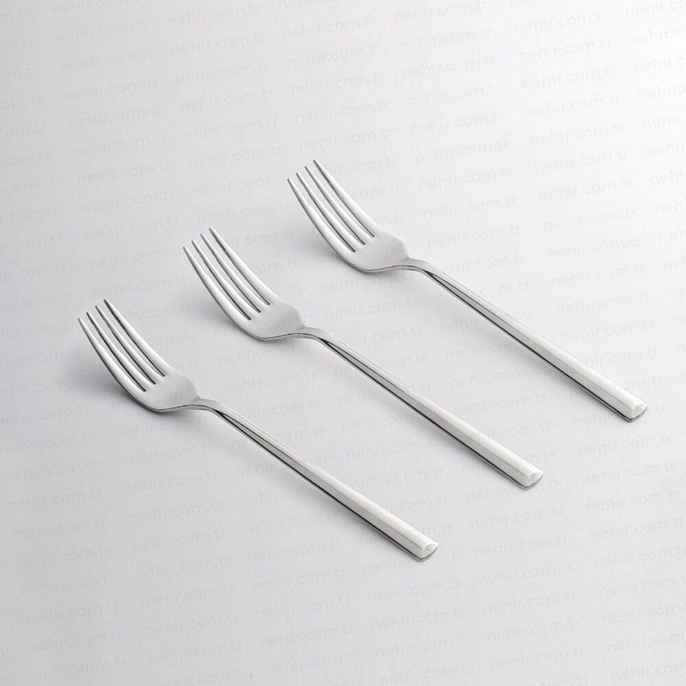 Nehir Milano Sade 6lı Yemek Çatal