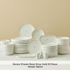 Karaca Stream Bone Sirius Gold Logo 53 Parça 12 Kişilik Yemek Takımı