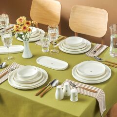 Karaca Stream Bone Sirius Gold Logo 53 Parça 12 Kişilik Yemek Takımı