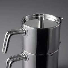 Jumbo Metalix 14 Parça Çelik Çeyiz Seti (Metalix 8 Parça Çelik Tencere Seti-Metalix Full Metal Çaydanlık-3'lü Cezve)