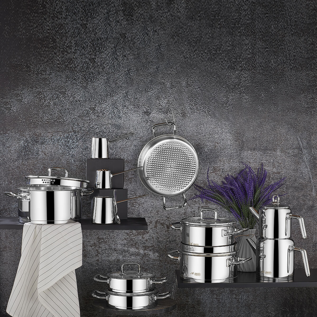 Aryıldız Vento Prestige Çizgili İdeal Çelik Çeyiz Seti-20 Parça