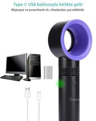 Kiwi KFAN-7610 Şarjlı Pervanesiz Taşınabilir El Fanı