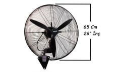 Atak Power WFG-65R 26''(65 Cm) Sanayi Tipi Duvar Vantilatörü (Uzaktan Kumandalı)