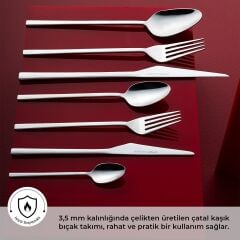 Emsan Alba 84 Parça 12 Kişilik Kutulu Çatal Kaşık Bıçak Takımı
