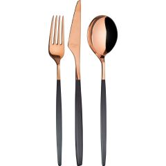Aryıldız Studio Prestige Pvd Bronz Siyah 24 Parça Çatal Kaşık Bıçak Takımı