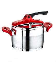 Safinox Vision 6 Litre Bakalit Kulplu Düdüklü Tencere - Kırmızı