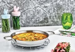 Safinox Paslanmaz Çelik İtalyan Omlet Sahan 24x3.5 cm-1.4 Litre