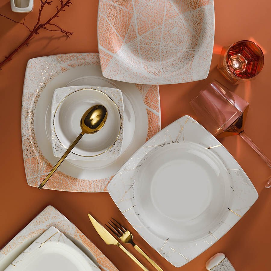 Kütahya Porselen 12241 Bone Mare 62 Parça Yemek Takımı