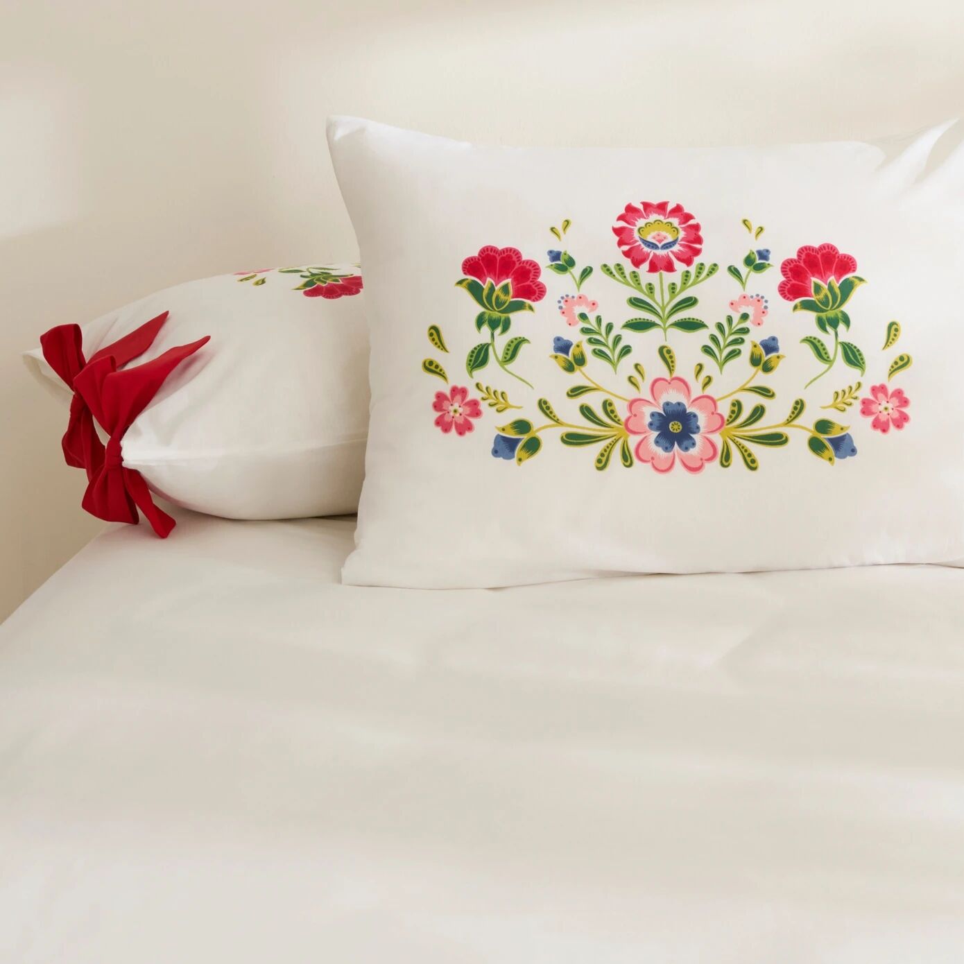 Karaca Home Elsa %100 Pamuk 2'li Yastık Kılıfı Pudra