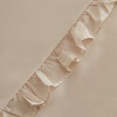 Karaca Home Pure Ruffle %100 Pamuk King Size Nevresim Takımı Açık Bej