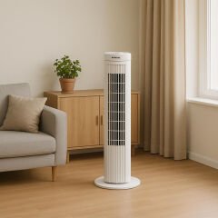 Kumtel KTF-258W Kule Tipi Vantilatör - Beyaz