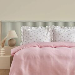 Karaca Home Lidya %100 Pamuk Çift Kişilik Pike Takımı Pudra
