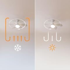 Vanti KCF281 Avizeli Ahşap Tavan Vantilatörü - Beyaz