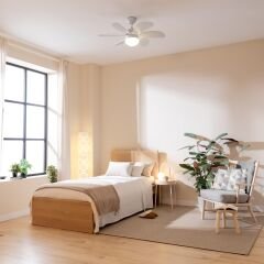 Vanti KCF281 Avizeli Ahşap Tavan Vantilatörü - Beyaz