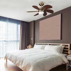 Vanti KCF280 Avizeli Ahşap Tavan Vantilatörü - Kahverengi