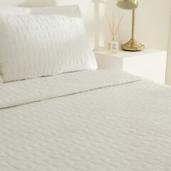 Karaca Home Liora Çift Kişilik Yatak Örtüsü Beyaz