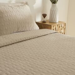 Karaca Home Liora Çift Kişilik Yatak Örtüsü Bej