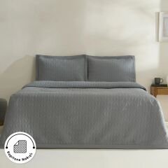 Karaca Home Liora Çift Kişilik Yatak Örtüsü Antrasit