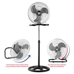 Rubenis RBS-20 Premium 18'' 130 Watt Sanayi Tipi Fonksiyonel Vantilatör