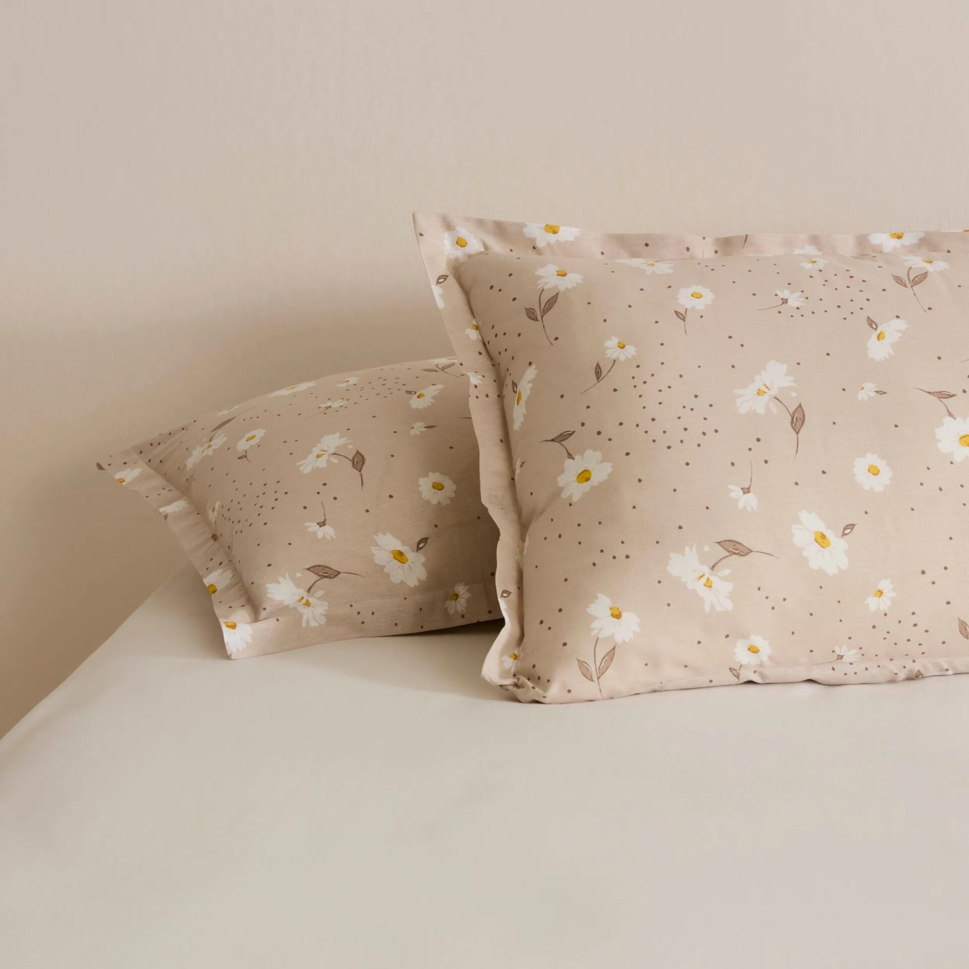 Karaca Home Daisy Bej 2'li Yastık Kılıfı Bej 50x70