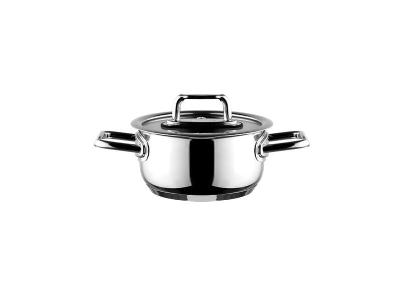 Aryıldız Colombus Metal Kulp Cam Kapak Derin Tencere - 14 Cm