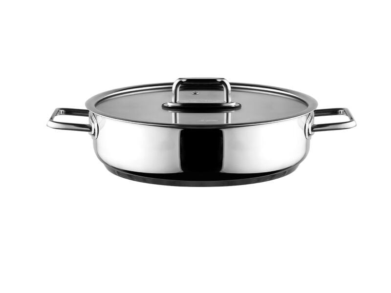 Aryıldız Colombus Metal Kulp Cam Kapak Basık Tencere - 28 Cm