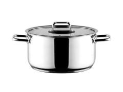 Aryıldız Colombus Metal Kulp Cam Kapak Derin Tencere - 28 Cm