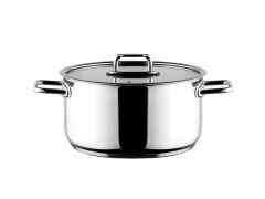 Aryıldız Colombus Metal Kulp Cam Kapak Derin Tencere - 26 Cm