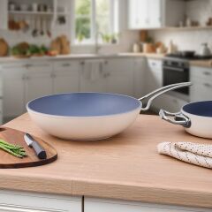 Aryıldız Colombus Crystal Metal Kulp Wok Tava - 28 Cm