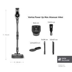 Karaca Vantuz Power Up Max Dikey Süpürge Silver