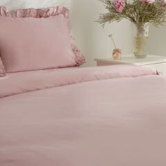 Karaca Home Pure Ruffle %100 Pamuk Çift Kişilik Nevresim Takımı Pudra