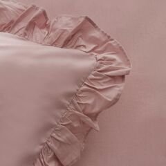 Karaca Home Pure Ruffle %100 Pamuk Çift Kişilik Nevresim Takımı Pudra