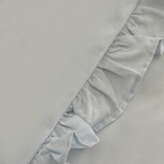 Karaca Home Pure Ruffle %100 Pamuk Çift Kişilik Nevresim Takımı Açık Mavi