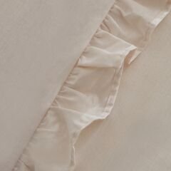 Karaca Home Pure Ruffle %100 Pamuk Çift Kişilik Nevresim Takımı Ekru