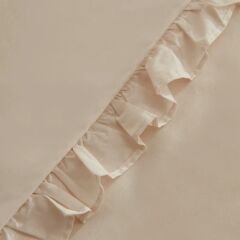 Karaca Home Pure Ruffle %100 Pamuk Çift Kişilik Nevresim Takımı Açık Bej