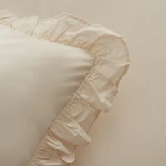 Karaca Home Pure Ruffle %100 Pamuk Çift Kişilik Nevresim Takımı Açık Bej