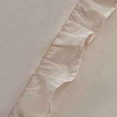 Karaca Home Pure Ruffle %100 Pamuk King Size Nevresim Takımı Ekru