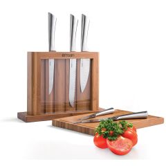 Emsan Matriks 7 Parça Snd Kesme Tahtalı Bıçak Seti Paslanmaz (Kesme Tahtası Hediyeli)